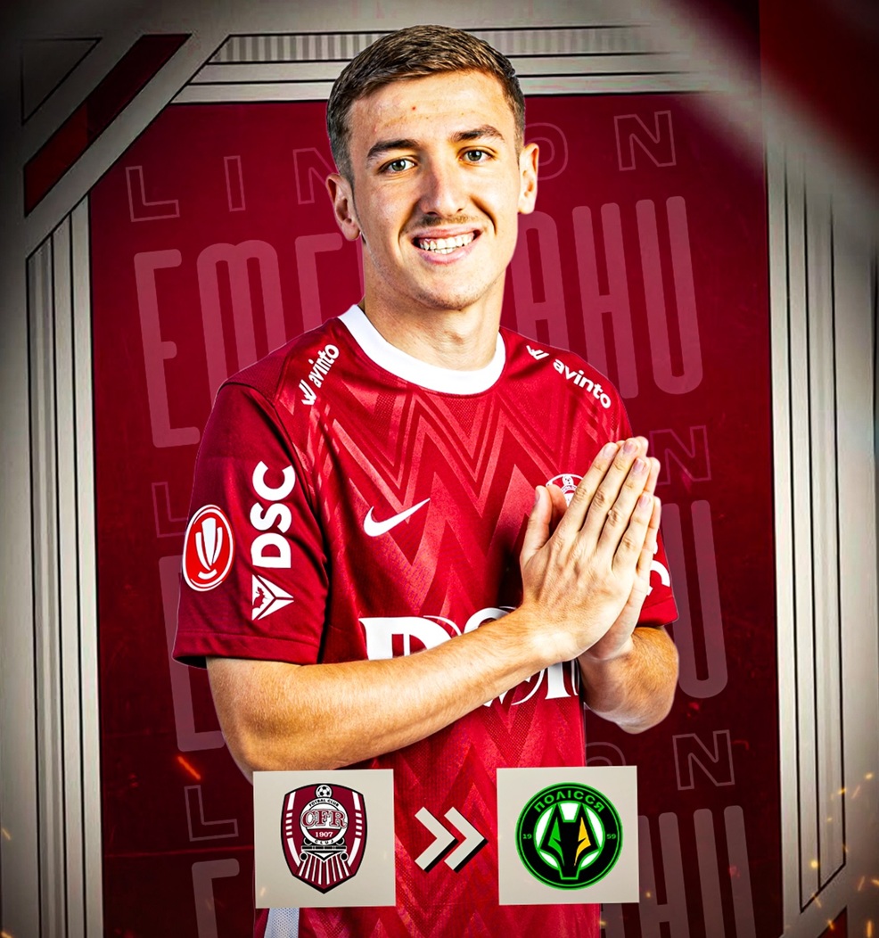 Joi, 25 decembrie, Lindon Emerllahu (23 de ani) a semnat cu Polissya Zhytomy, din Ucraina| Foto: Fotbal Club CFR 1907 CLUJ - Facebook