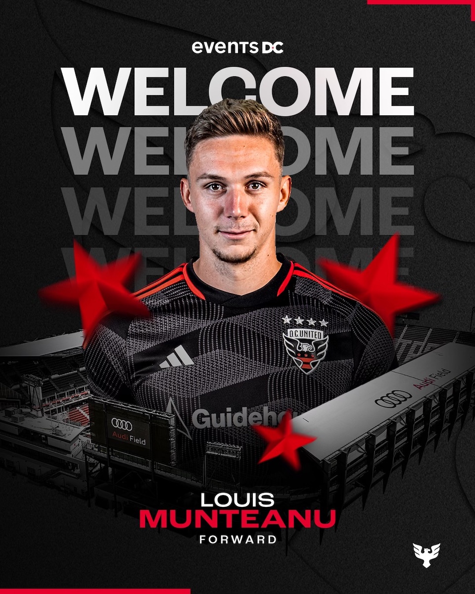 Louis Munteanu a fost transferat de la CFR Cluj la D.C. United, în schimbul sumei de 7 milioane de dolari | Foto: Facebook, D.C. United