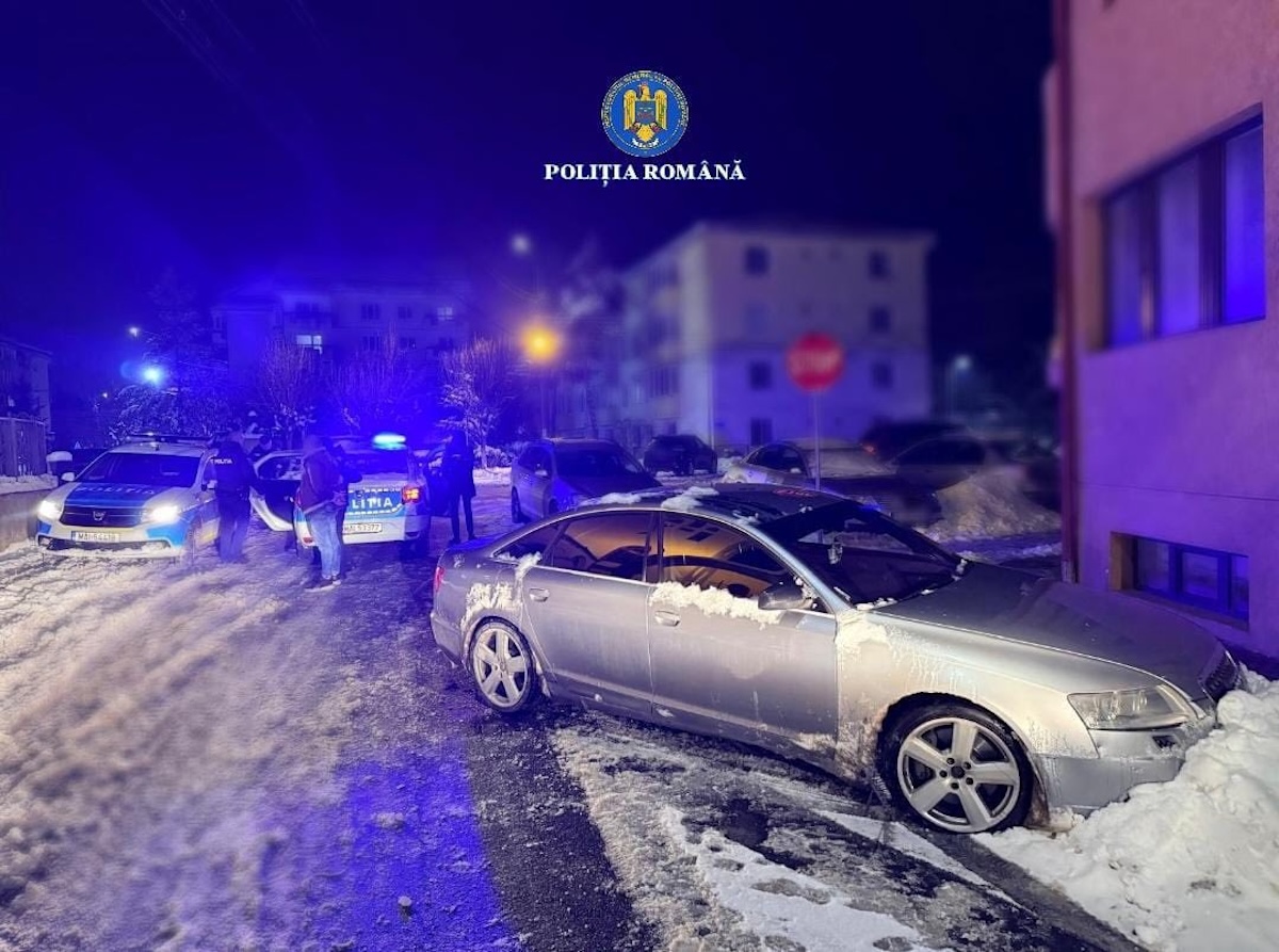 Un bărbat fără permis a fost prins în Dej după cu o mașină furată | Foto: Facebook, Inspectoratul de Poliție Județean Cluj