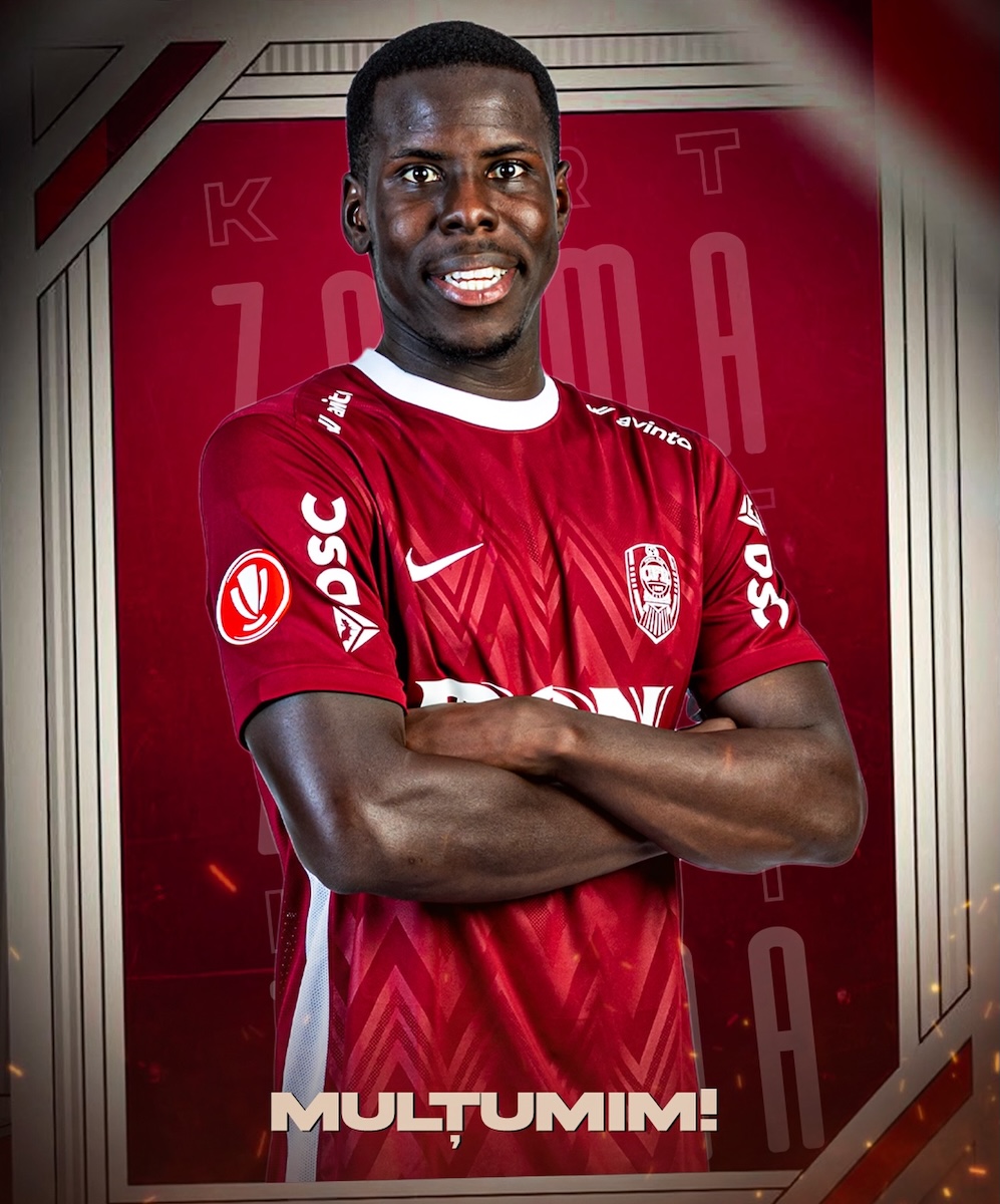 CFR Cluj s-a despărțit oficial de Kurt Zouma | Foto: Fotbal Club CFR 1907 Cluj - Facebook