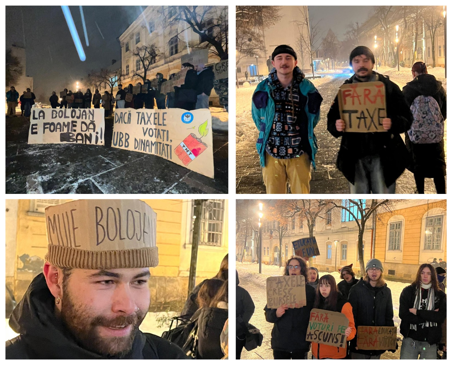 Studenții de la Cluj au protestat, joi, 15 decembrie 2026, împotriva taxelor UBB | Foto: Sergiu Tămaș, monitorulcj.ro
