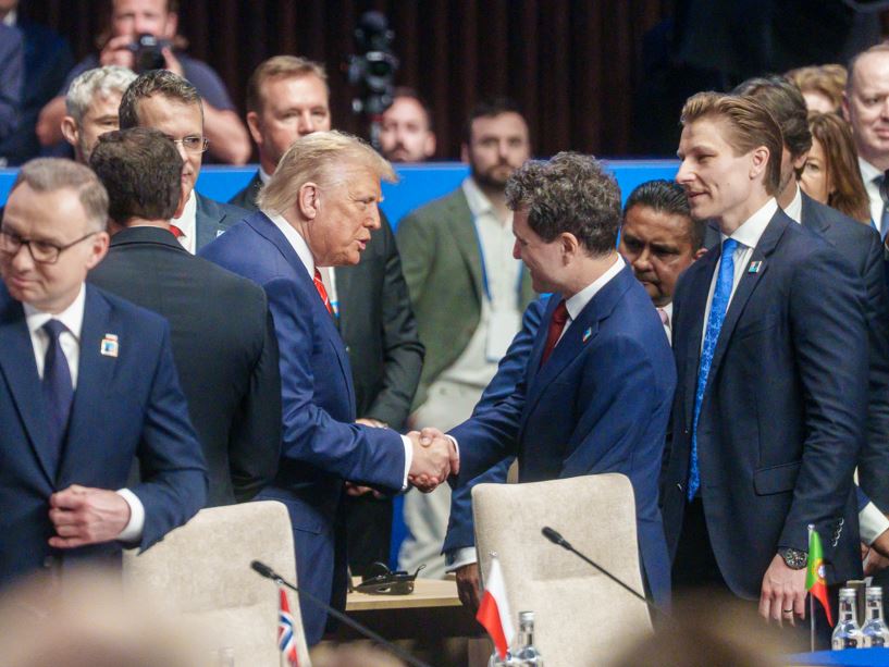 în imagine: Președintele României, Nicușor Dan și președintele SUA, Donald Trump, la Summitul NATO de la Haga, 25 iunie 2025|Foto: presidency.ro