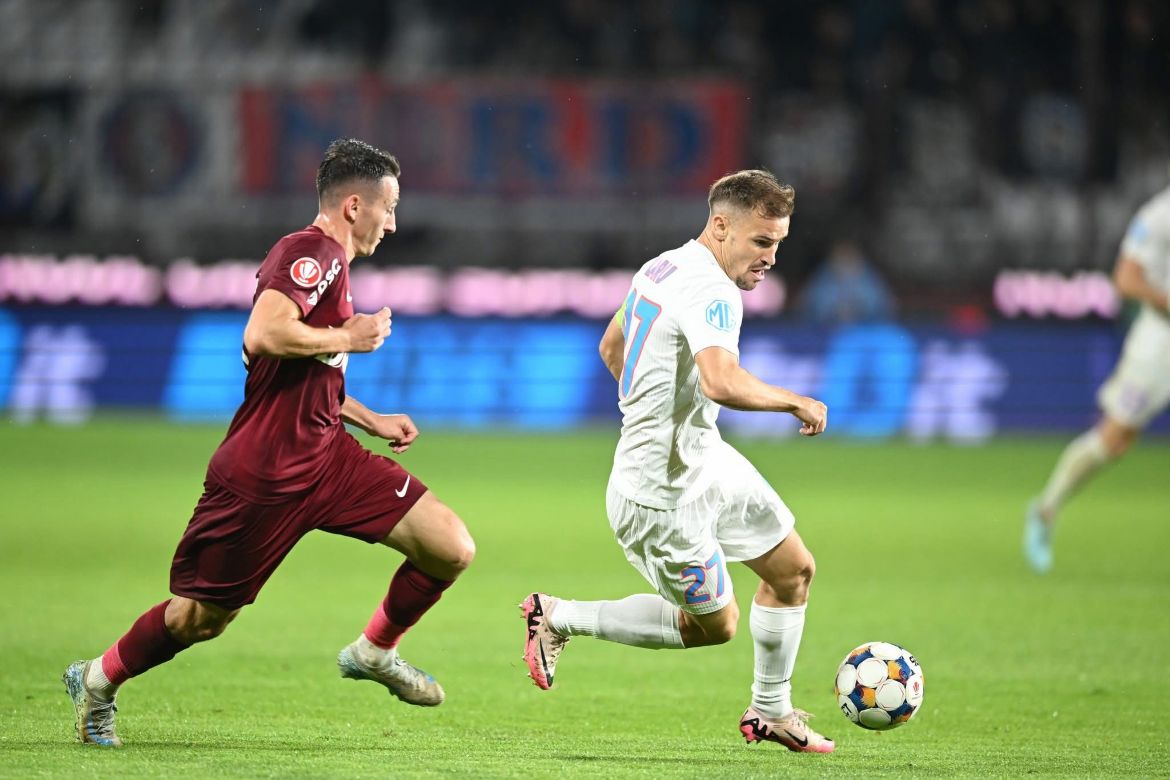 Meciul tur dintre CFR și FCSB s-a încheiat 2-2 / Foto: FCSB Facebook