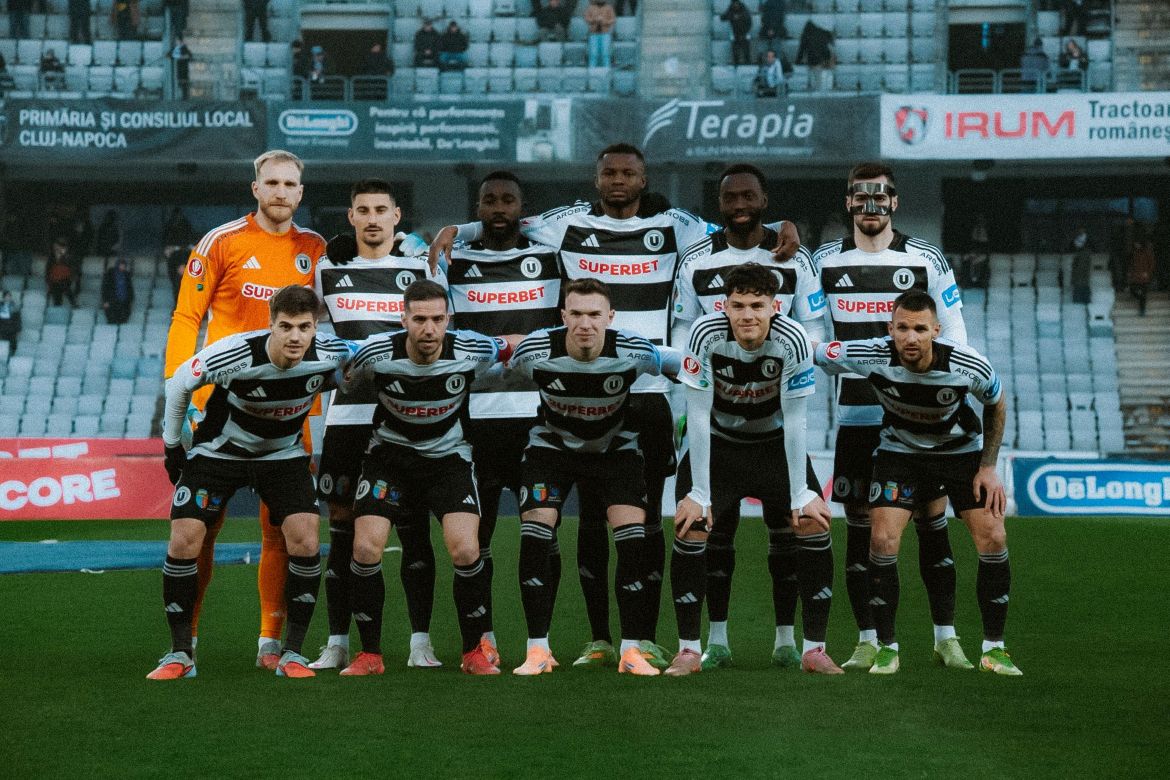 Echipa de start în meciul cu Unirea Slobozia / FC Universitatea Cluj Facebook