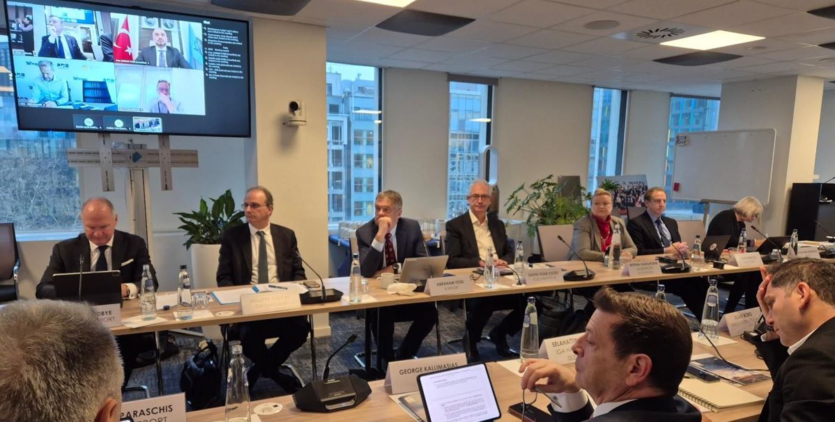 Directorul Aeroportului Internațional Cluj, David Ciceo, la ședința Boardului ACI Europe: dezbateri despre provocările de pe aeroporturile europene și colaborarea UE-Marea Britanie|Foto: airportcluj.ro