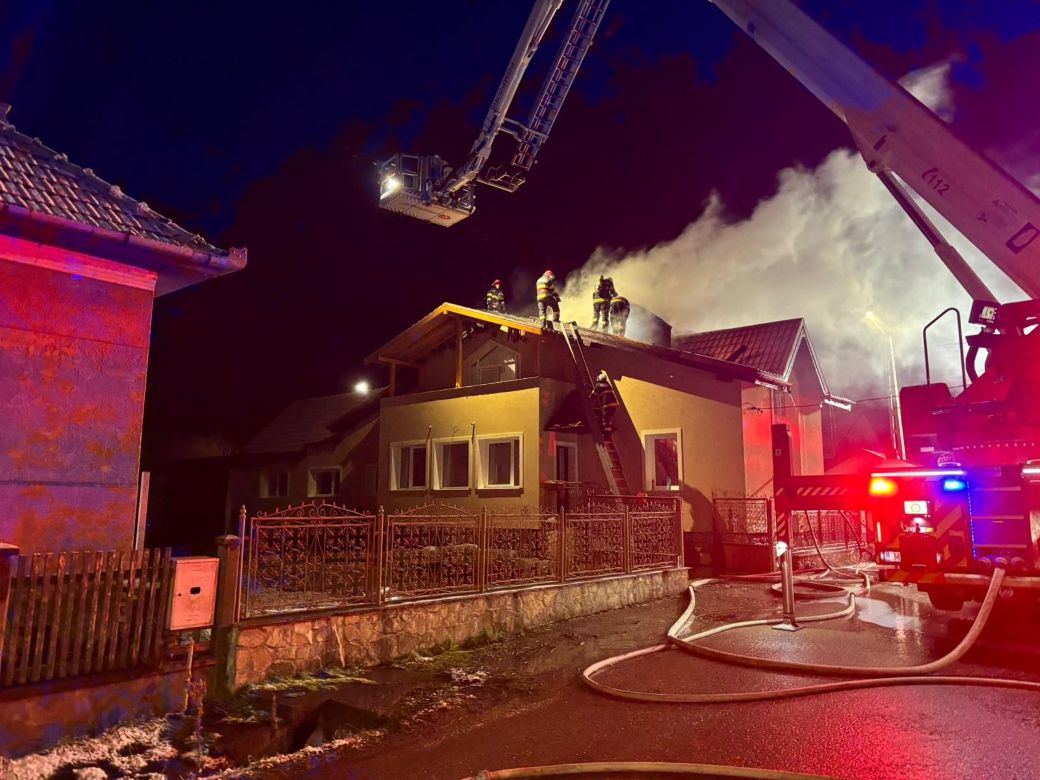 Incendiu în județul Cluj / Foto: ISU Cluj