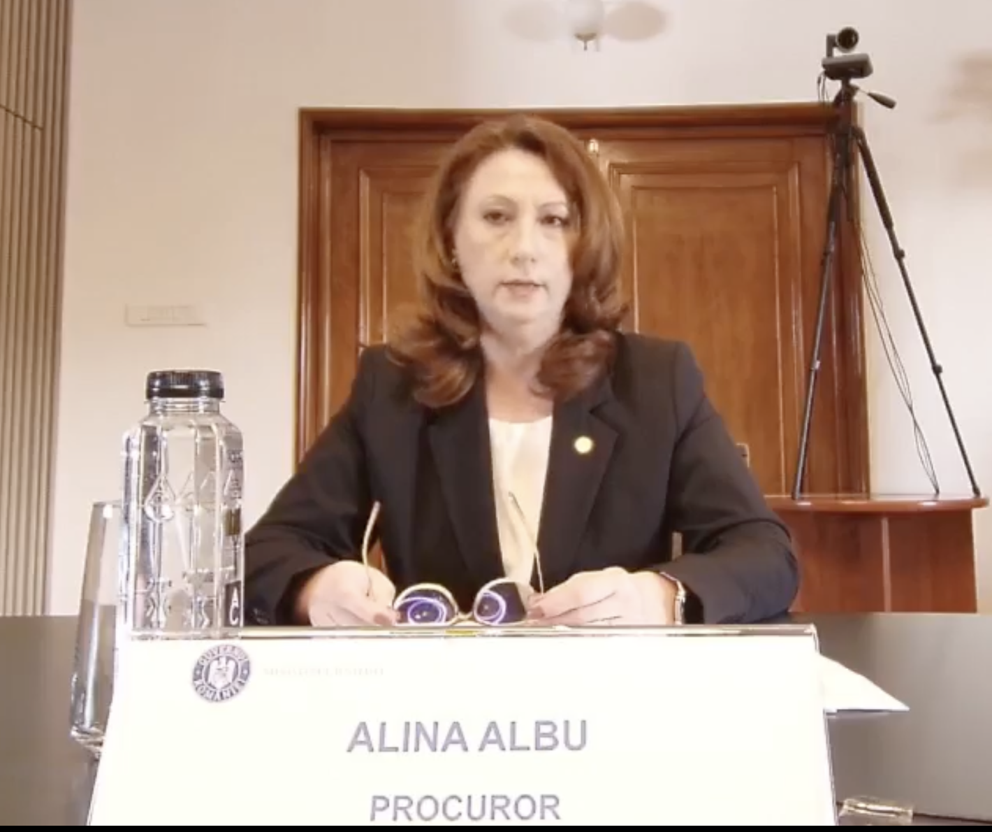 Alina Albu, șefa DIICOT candidează pentru un nou mandat de procuror-șef în cadrul instituției pe care o conduce | Foto: Captură video Faceboo, Ministerul Justiției