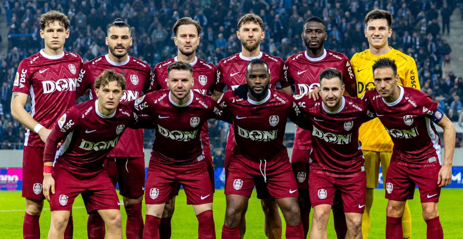 Echipa de start a CFR-ului de la ultimul meci / Foto: CFR 1907 Cluj Facebook