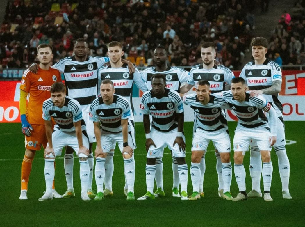 Echipa de start a Universității Cluj în meciul cu FCSB / Foto: FC Universitatea Cluj Facebook