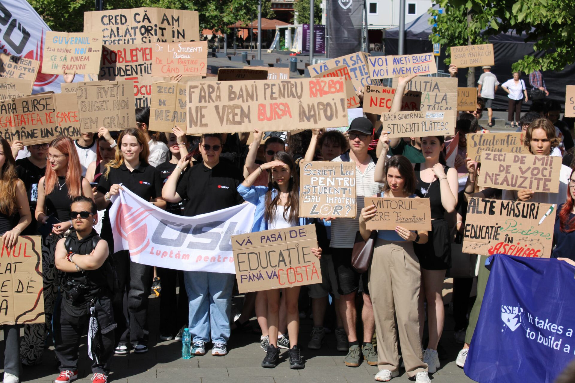 Studenții din Cluj ies în stradă|Foto: Ana Greavu - monitorulcj.ro