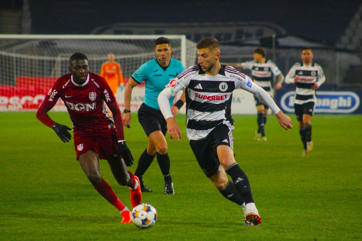 Jovo Lukic a marcat primul gol al Universității Cluj / Foto: Mădălina IVAN