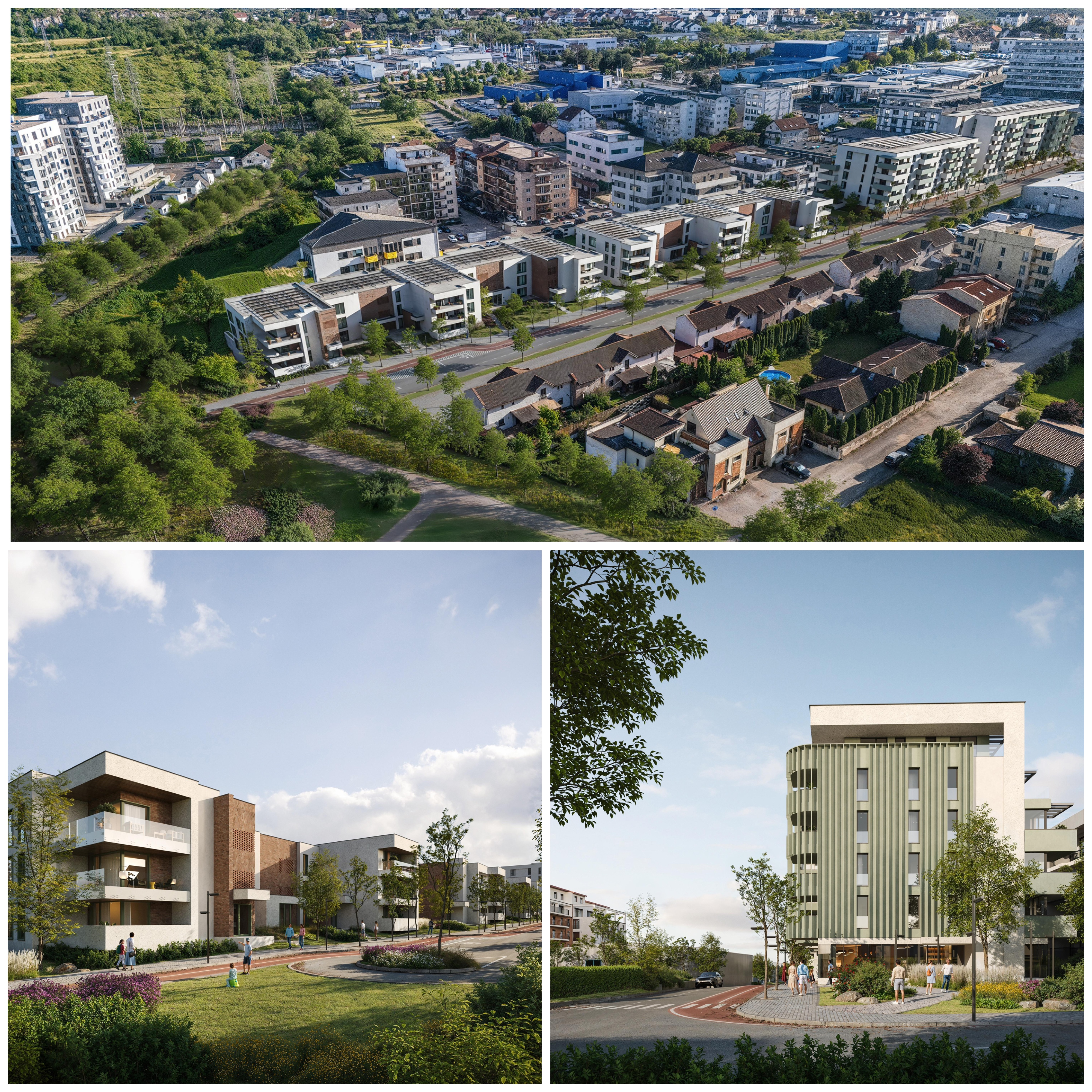 Comisia Tehnică de Urbanism a avizat joi PUZ-ul proiectului imobiliar de pe Calea Turzii 235-237. Pasul următor este votul în Consiliul Local al municipiului Cluj-Napoca. Foto: randare proiect