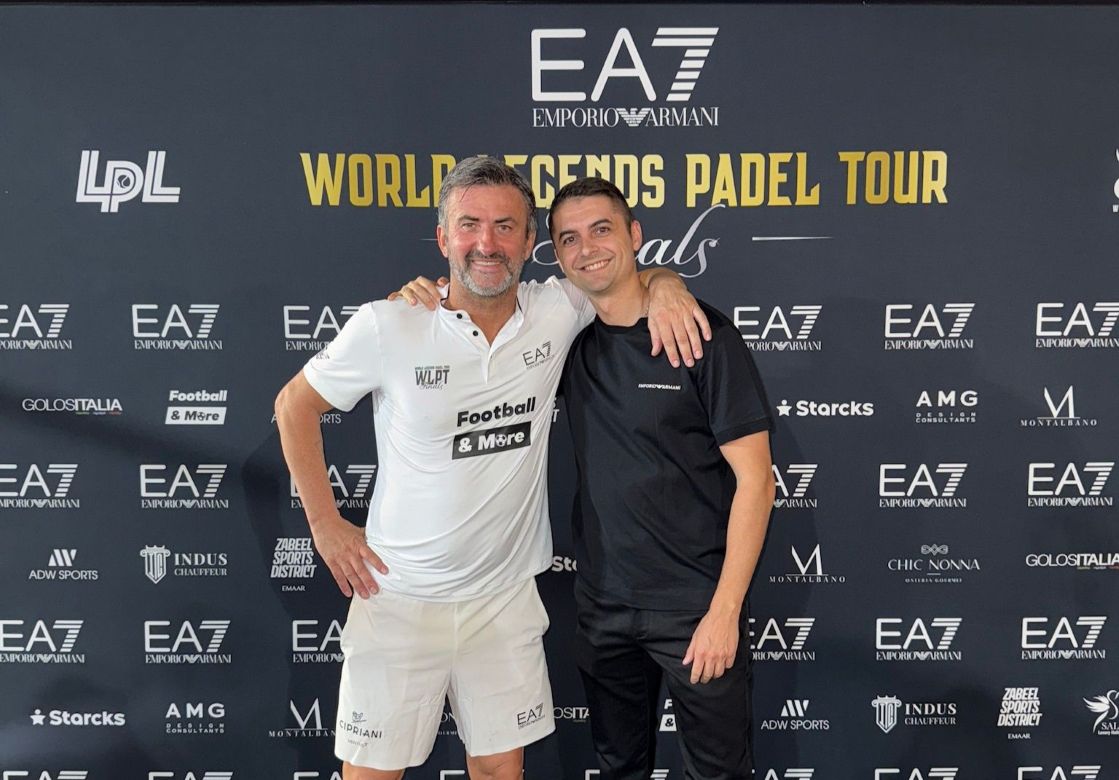 În Dubai, Sergiu l-a cunoscut pe fostul fotbalist italian Christian Panucci | Foto: arhivă personală