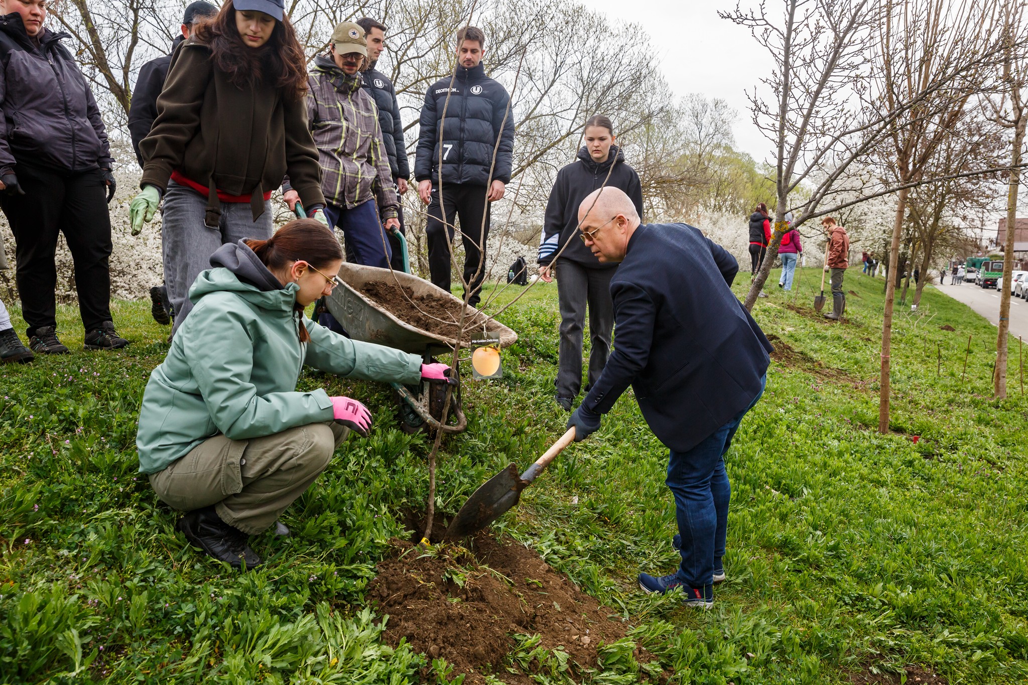 Emil Boc, la plantat de copaci în Cluj-Napoca | Foto: Facebook, Emil Boc