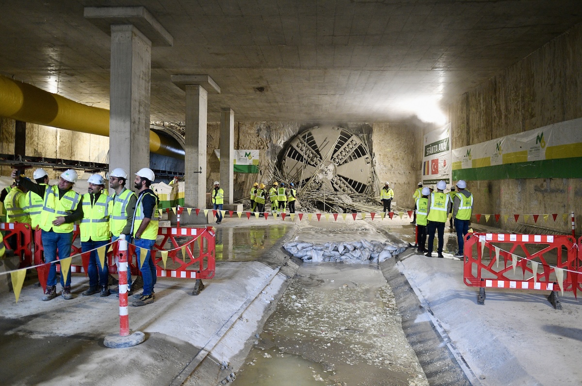Finalizarea celui de-al doilea segment de tunel între stațiile de metrou Tokyo și Aeroport Băneasa, pe Magistrala 6 de metrou | Foto: CIPRIAN NISTOR / AGERPRES FOTO