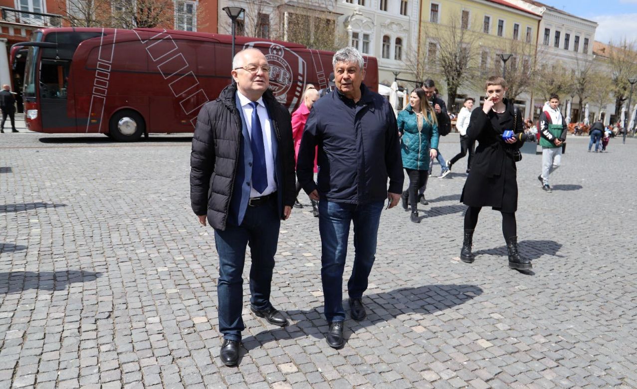 Emil Boc și Mircea Lucescu / Foto: Emil Boc Facebook