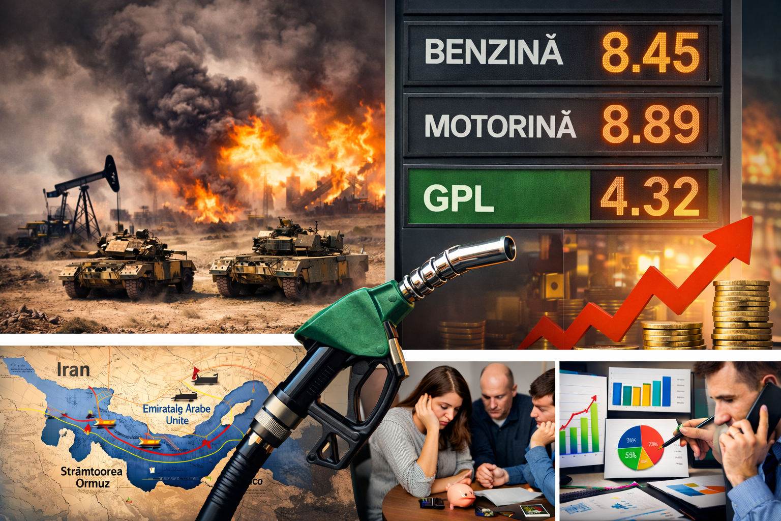 Prețurile cresc pe fondul tensiunilor din Orientul Mijlociu, iar românii se tem de efecte economice de durată | Imagine generată cu ajutorul AI