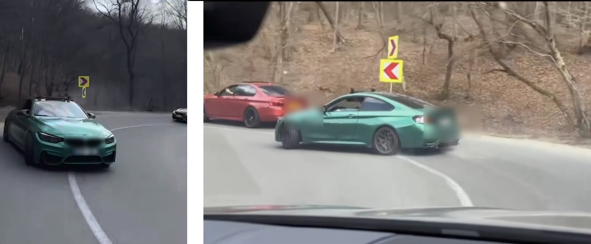 Drifturi riscante într-o curbă periculoasă la Cluj | Foto: IPJ Cluj