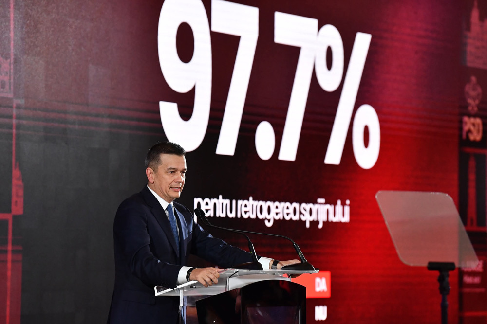 Sorin Grindeanu, presedintele PSD, participa la evenimentul 'Momentul Adevarului', organizat de Partidul Social Democrat, la Palatul Parlamentului. ANGELO BREZOIANU / AGERPRES FOTO
