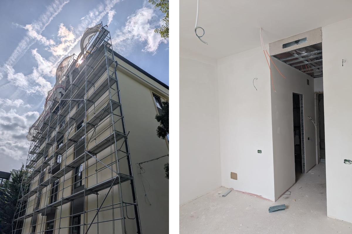 Lucrările de reabilitare avansează la Căminul 10 al UMF Cluj | Foto: UMF Iuliu Hațieganu Cluj-Napoca