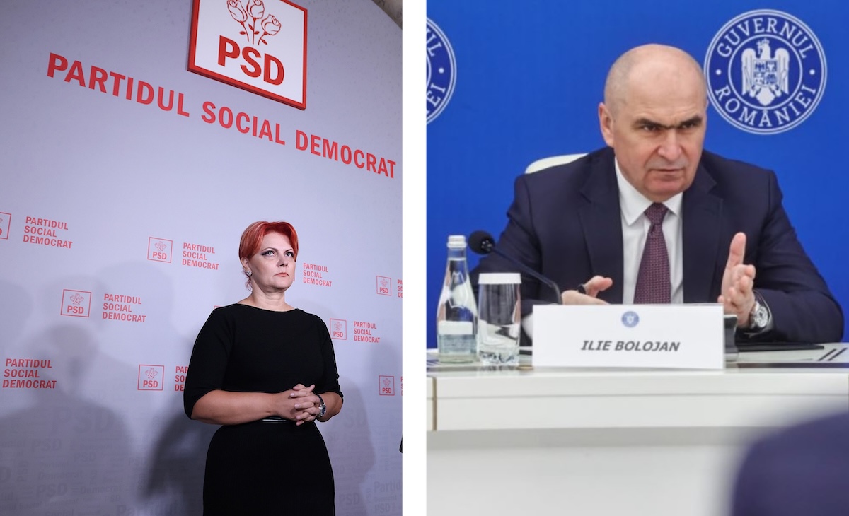 Schimb de replici între Olguța Vasilescu (stânga) și Ilie Bolojan (dreapta) | Foto: psd.ro / gov.ro