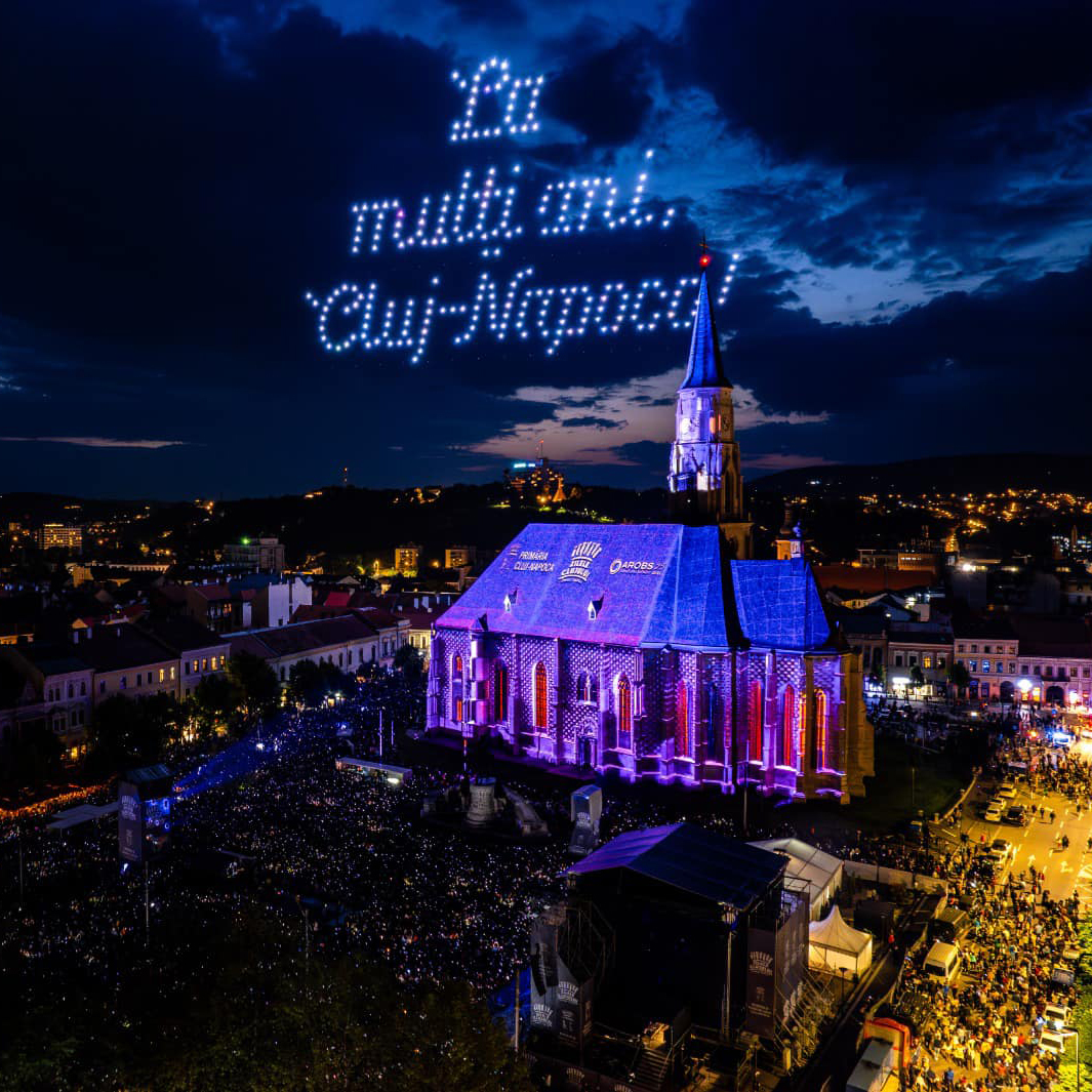 Dronele luminoase revin la Zilele Clujului 2026 | Foto: EVSKY