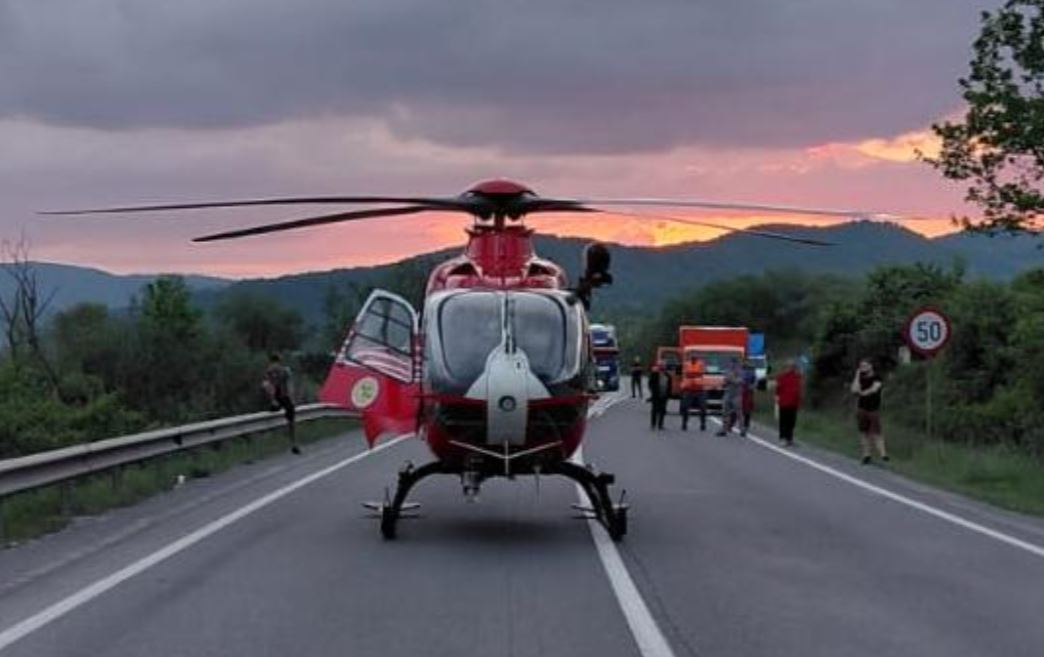 Accident rutier grav la Poieni: Victimă descarcerată, transportată cu elicopterul SMURD la spital|Foto: ISU Cluj