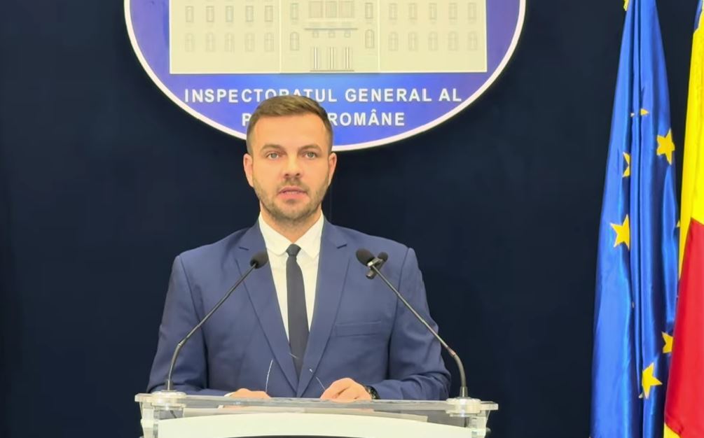 Cum a ajuns general fără nici un pic de experiență Georgian Drăgan, polițistul care a atacat reportajul Recorder despre Poliția Română?|Sursa: captură video Poliția Română