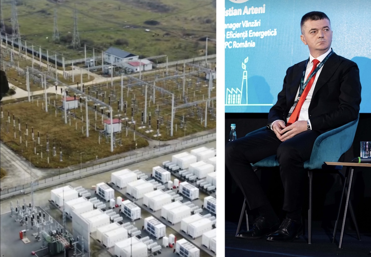 Cea mai mare instalație de stocare din România, la Florești (stânga) / CEO Nova Power and Gas, Septimiu Costea | Foto: Facebook, Bogdan Pivariu / Valentina PRELIPCEAN, monitorulcj.ro