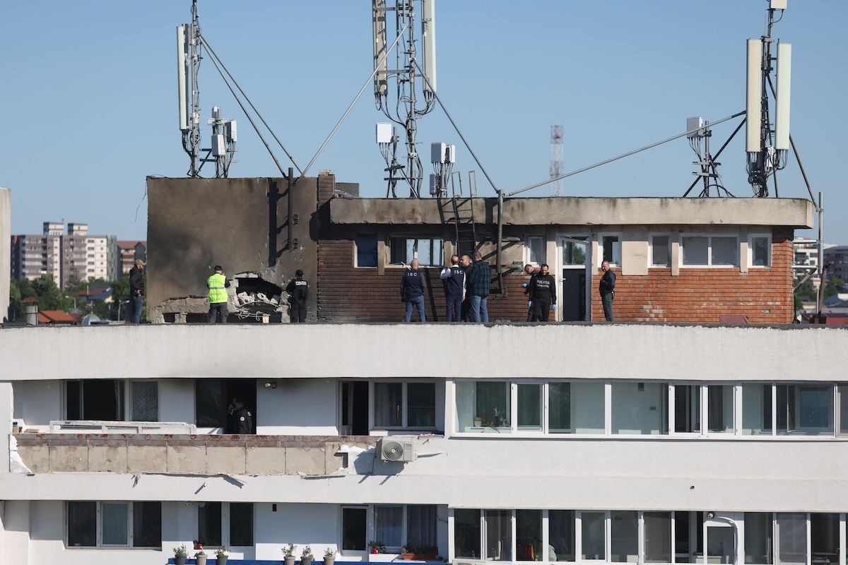 Blocul din Galați, lovit de o dronă, vineri, 29 mai 2026 | Foto: Inquam Photos /George Călin