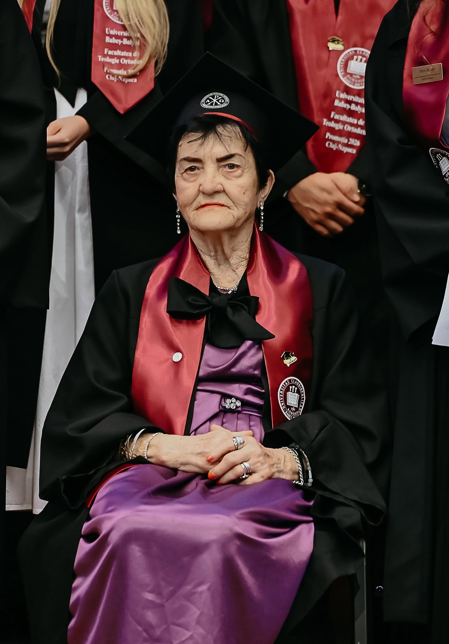 Amalia-Susana Tușa (90 de ani), absolventă la UBB Cluj | Foto: Ovidiu Ciobanu și Darius Echim / Mitropolia Clujului