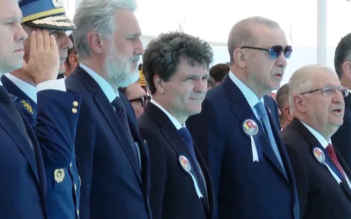 Nicușor Dan, alături de Recep Erdogan, la Istanbul: „Corveta «Contraamiral August Roman» va întări contribuția României la securitatea regională”|Foto: captură video - Administrația Prezidențială a României - Facebook