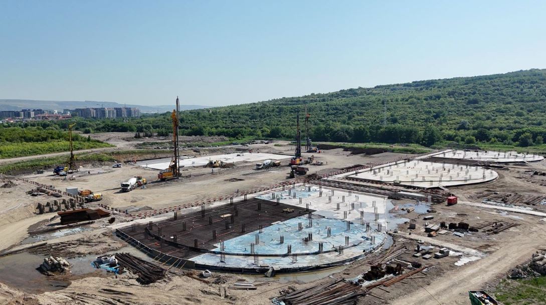 Lucrările la Spitalul Pediatric Monobloc avansează în teren: al doilea corp al complexului medical a ajuns la cota 0|Foto: Consiliul Județean Cluj