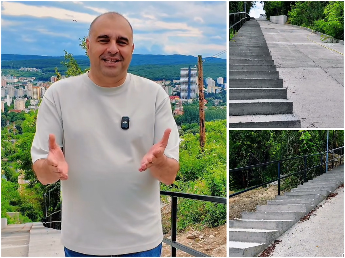 Clujul are o nouă scară urbană cu 482 de trepte. Dan Tarcea: „Pentru cei care vor o provocare sportivă, traseul este pregătit!”