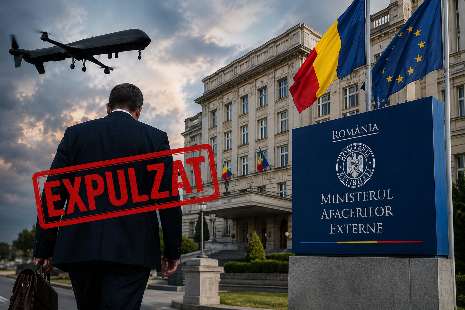 România expulzează un diplomat rus după incidentele cu drone. Ambasadorul României la Moscova, chemat de urgență pentru consultări!