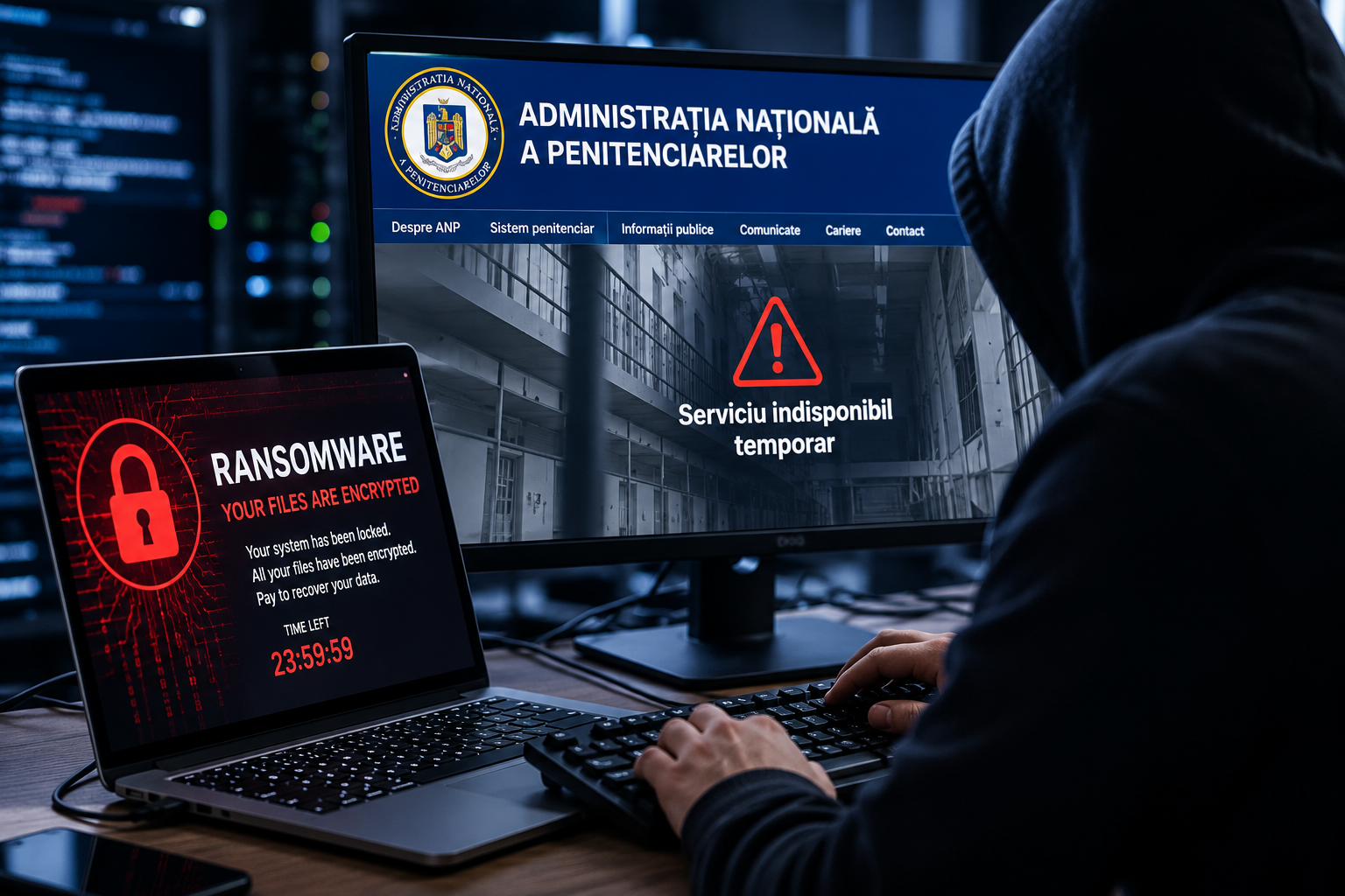 Atac cibernetic asupra Administrației Naționale a Penitenciarelor. Unele servicii au fost suspendate!