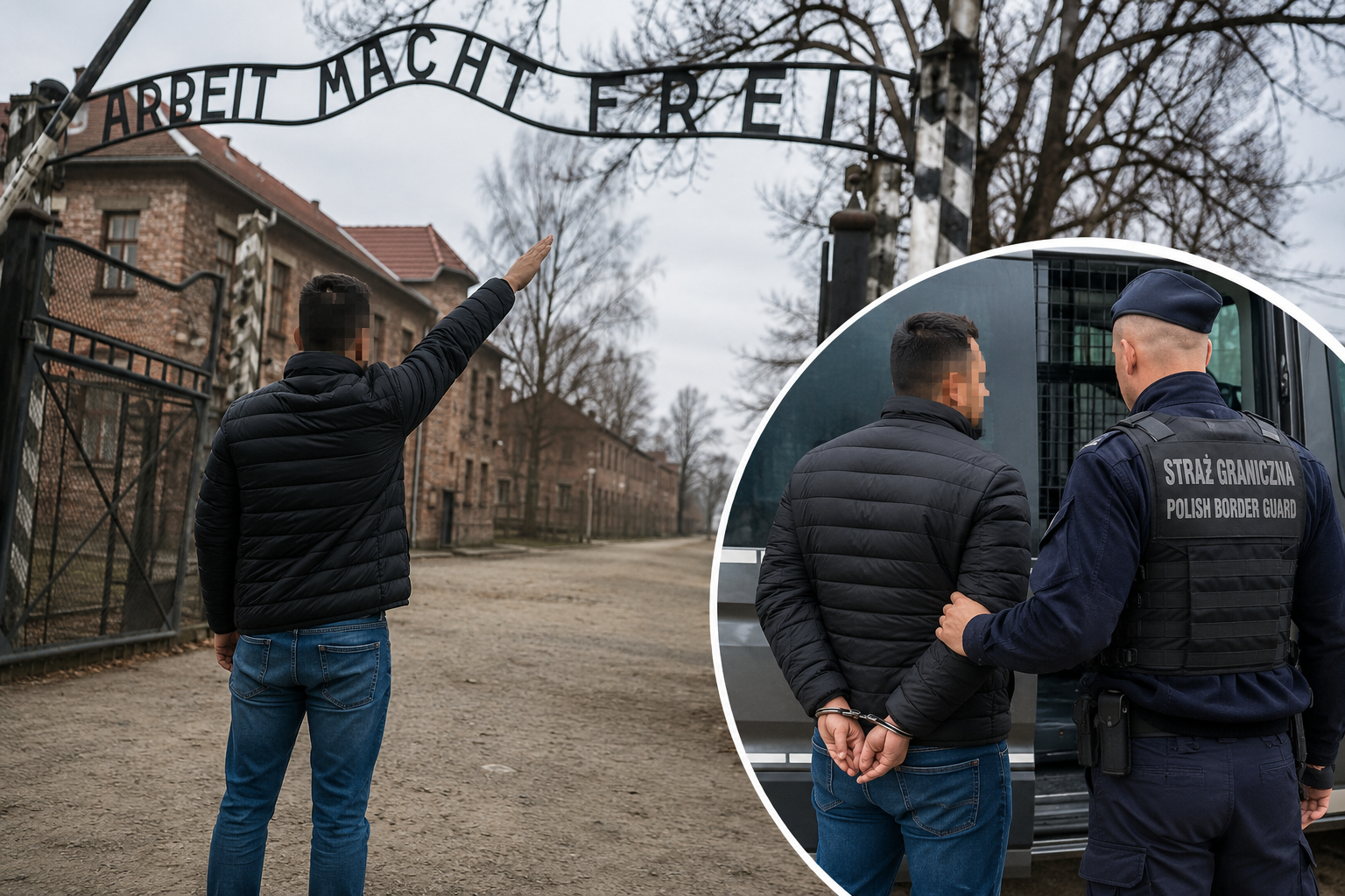 Un columbian a făcut salutul nazist la Auschwitz și a fost expulzat din Polonia. Interdicție de cinci ani în Spațiul Schengen!