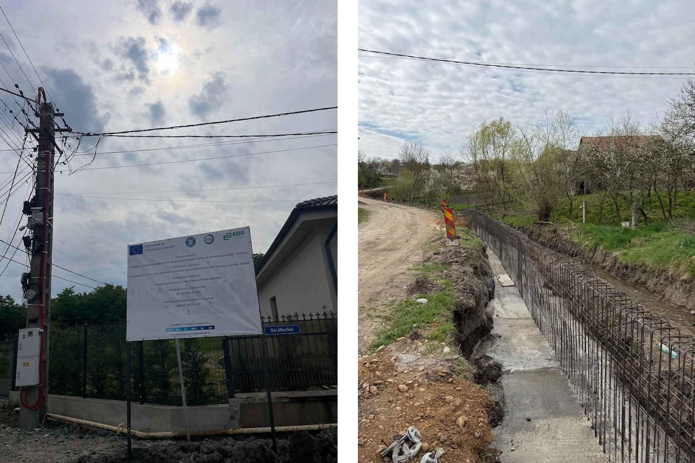 Continuă lucrările de modernizare pe strada Merilor din satul Pata, comuna Apahida | Foto: Facebook, Primăria comunei Apahida