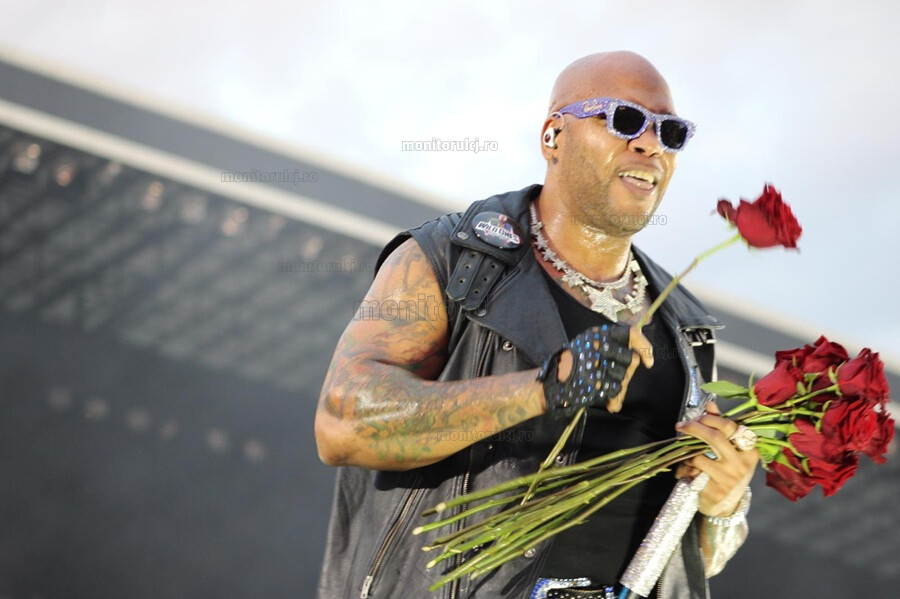 Flo Rida a transformat Cluj Arena în cel mai mare club în aer liber: flori, șampanie, țuică și zeci de fane pe scenă. „Te iubesc, România”.