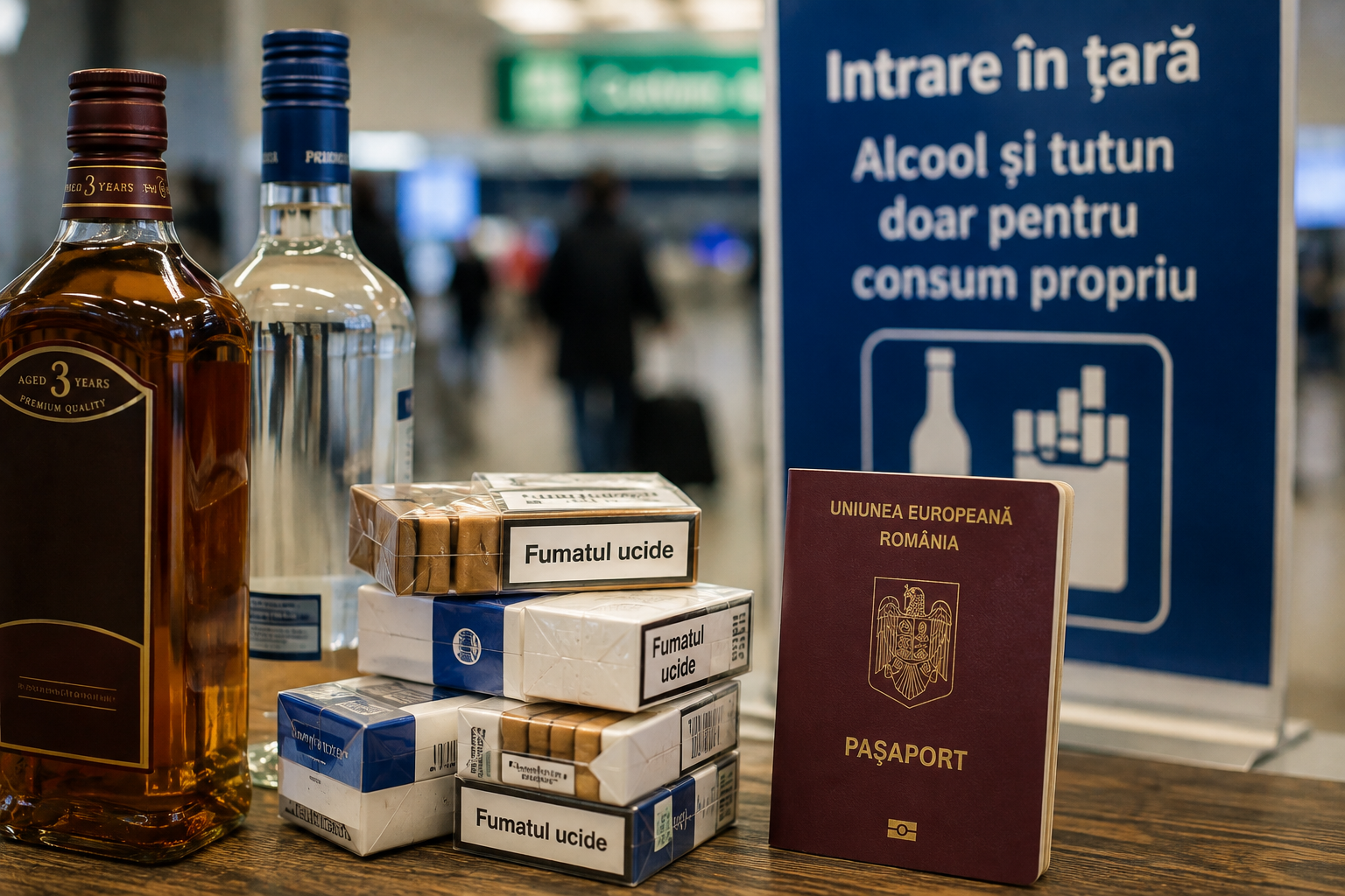 Reguli noi pentru românii care aduc alcool și țigări din UE. Amenzile pot ajunge la 100.000 de lei!