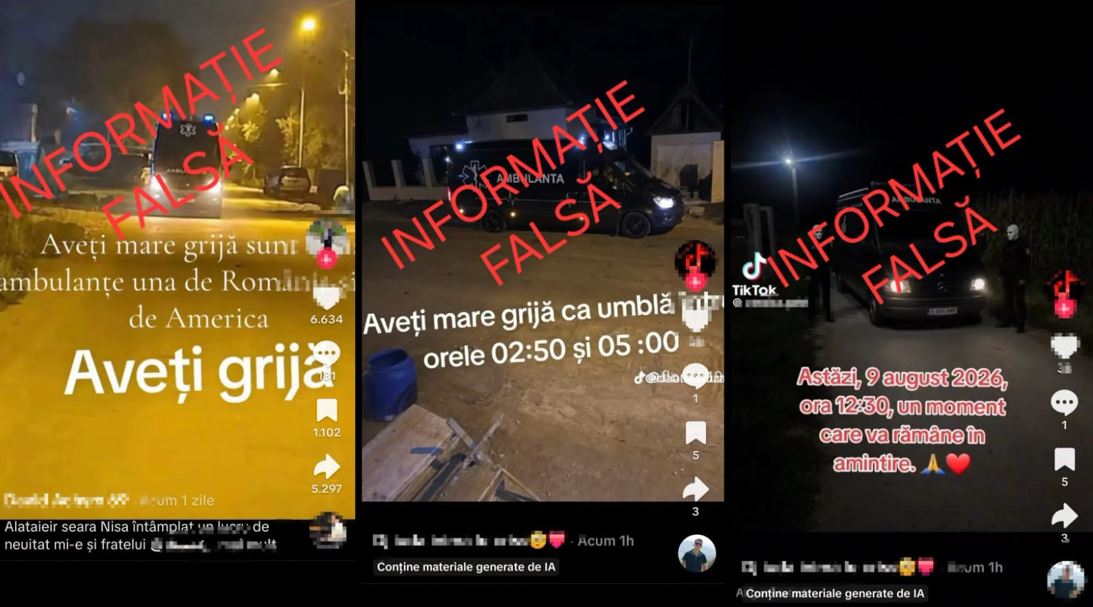 CNA solicită TikTok eliminarea a 90 de videoclipuri despre „Ambulanţa Neagră” în contextul dezinformărilor soldate cu agresarea echipajului de intervenție din Cluj|Foto: Ministerul Afacerilor Interne, România - Facebook