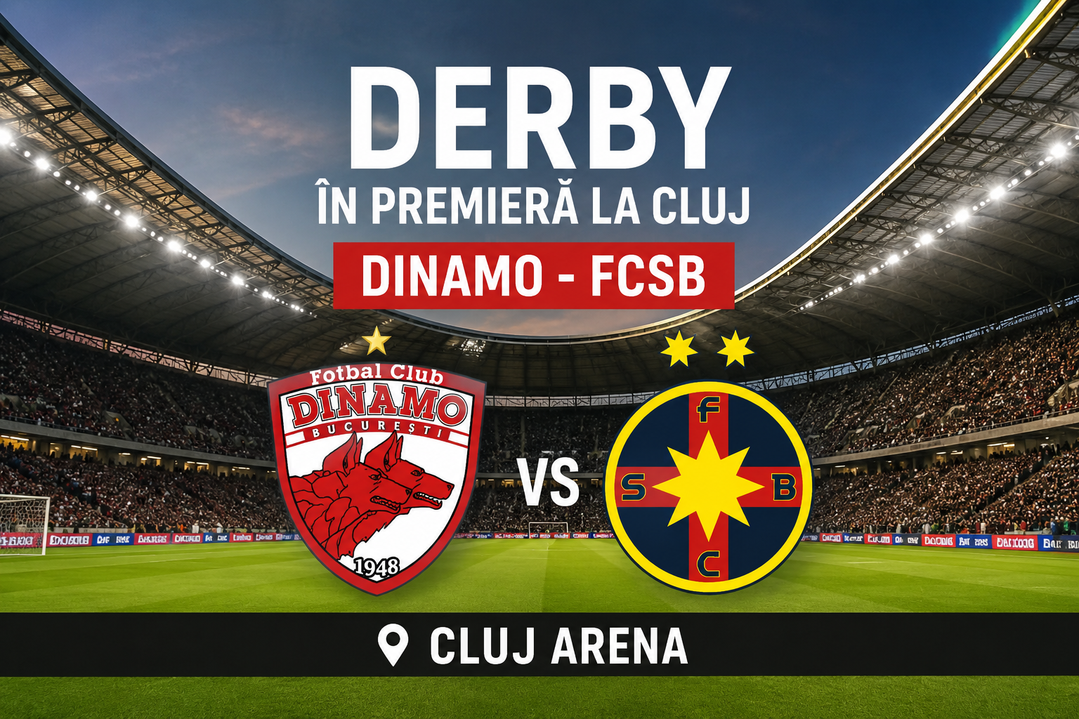Cluj Arena, mult mai ieftină decât stadioanele din București. Cât va plăti Dinamo pentru derby-ul cu FCSB?