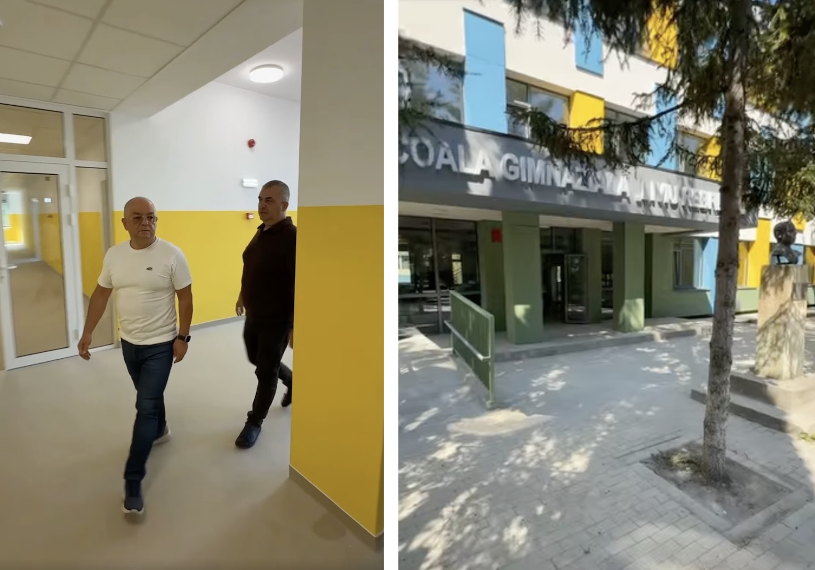 Școala „Liviu Rebreanu” din Cluj-Napoca, modernizată cu 7 mil. euro | Foto: Captură de ecran Facebook, Emil Boc