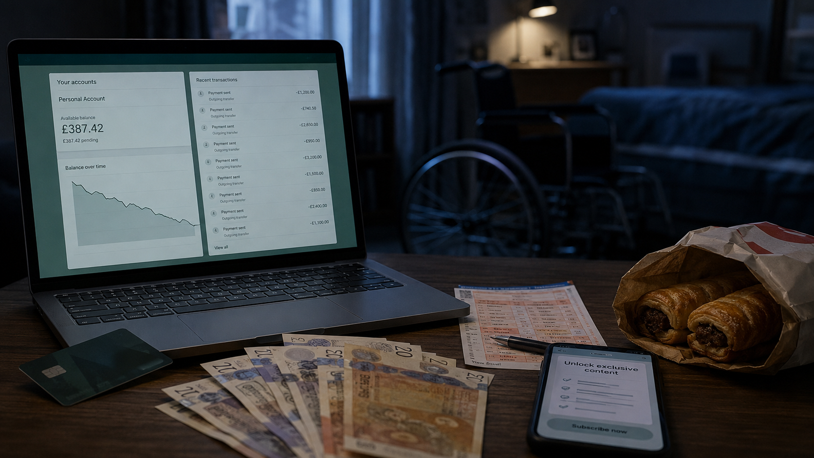 Și-a jefuit tatăl bolnav de 50.000 de lire și a risipit banii pe OnlyFans, pariuri și cârnați. A ajuns după gratii!