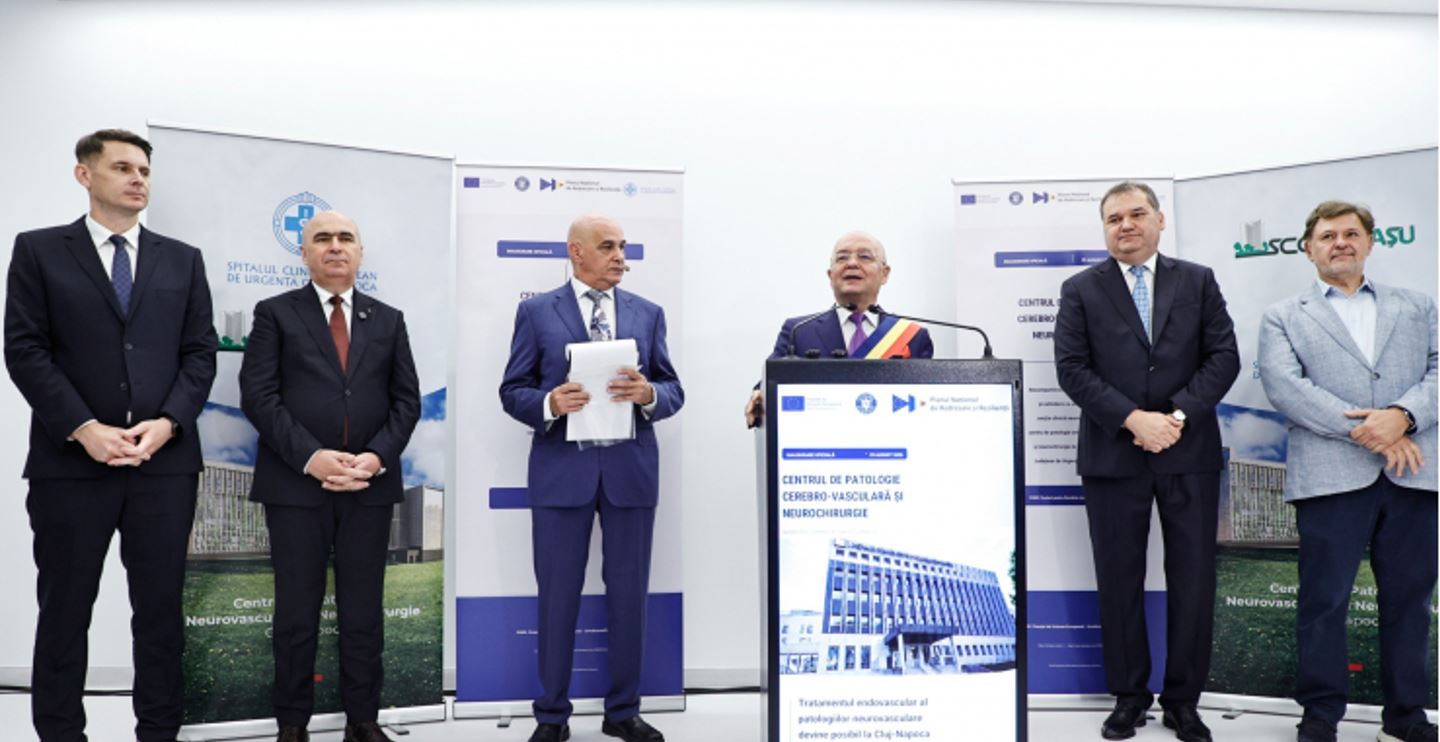 Centrul de Neurochirurgie și Patologie Cerebro-Vasculară, primul spital construit de la zero prin PNRR. Emil Boc: „Clujul medical este, de astăzi, mai bogat”.