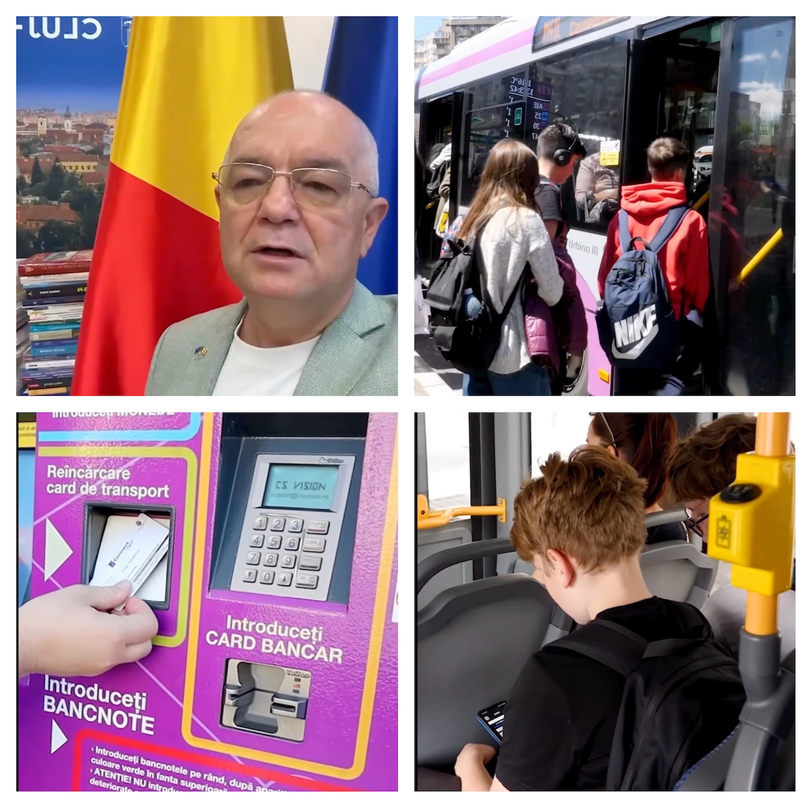 Elevii din Cluj-Napoca și zona metropolitană își pot reînnoi abonamentele de transport public de astăzi, 2 septembrie 2026 | Foto: Captură video Facebook, Emil Boc