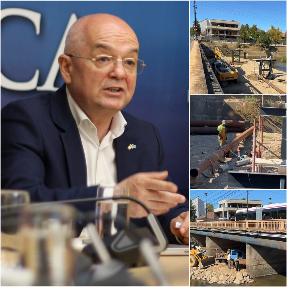 Emil Boc a respins propunerea constructorului privind instituirea unor noi restricții de circulație în zona Podului Garibaldi și a cerut ca lucrările să fie realizate într-un calendar clar, cu un impact cât mai redus asupra traficului. | Foto: Valentina PRELIPCEAN / captură video Facebook - Emil Boc