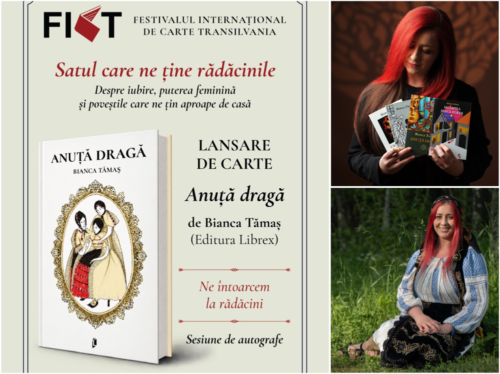 Bianca Tămaș revine în fața cititorilor cu o ediție nouă, revizuită și completată, a romanului „Anuță Dragă”. | Foto: FICT