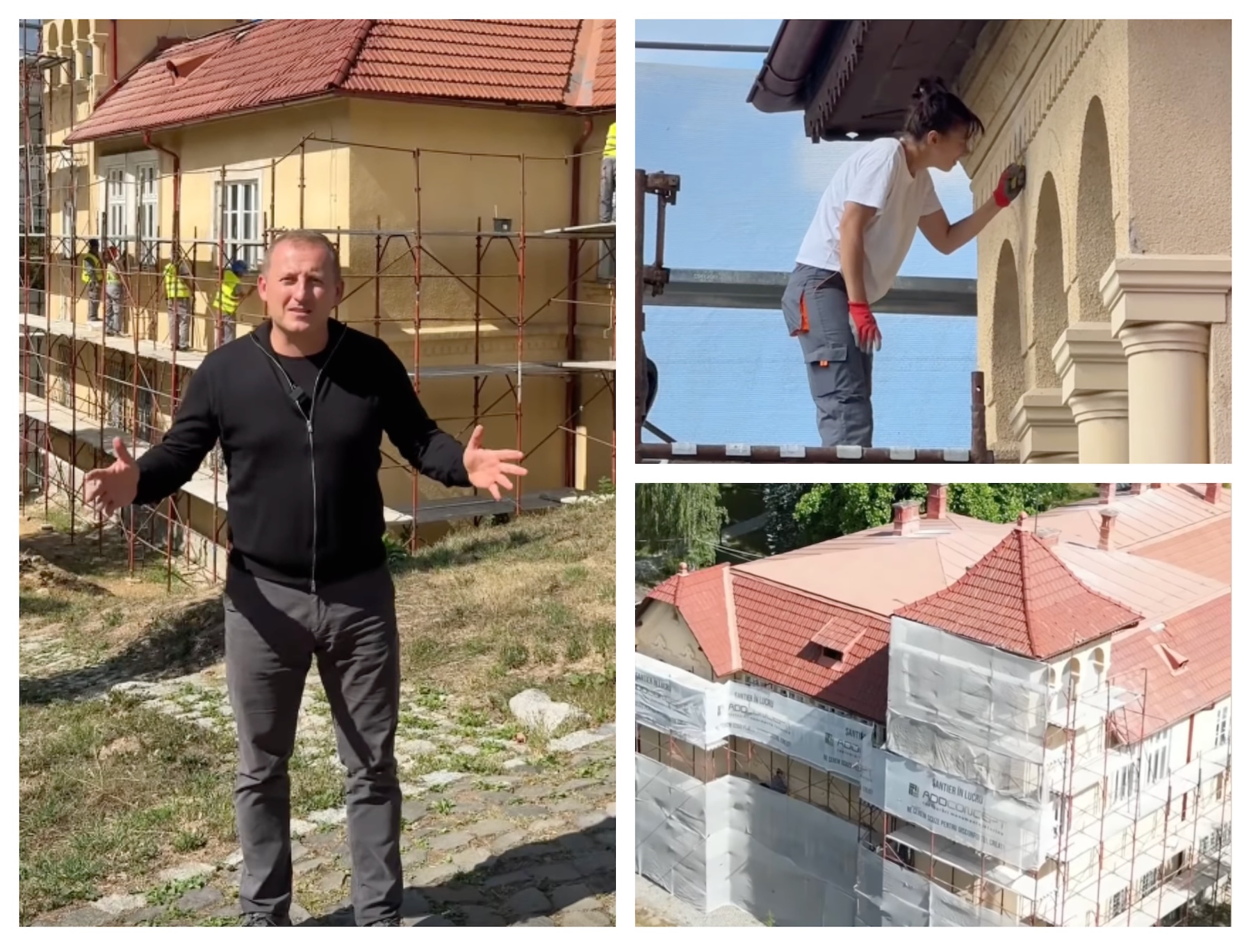 Vicepreședinte Consiliul Județean Cluj - Radu Rațiu: „Sperăm că lucrările de la Ansamblul Muzeal «Octavian Goga» din Ciucea să fie un exemplu de restaurare” | Foto: Captură video Facebook, Consiliul Județean Cluj