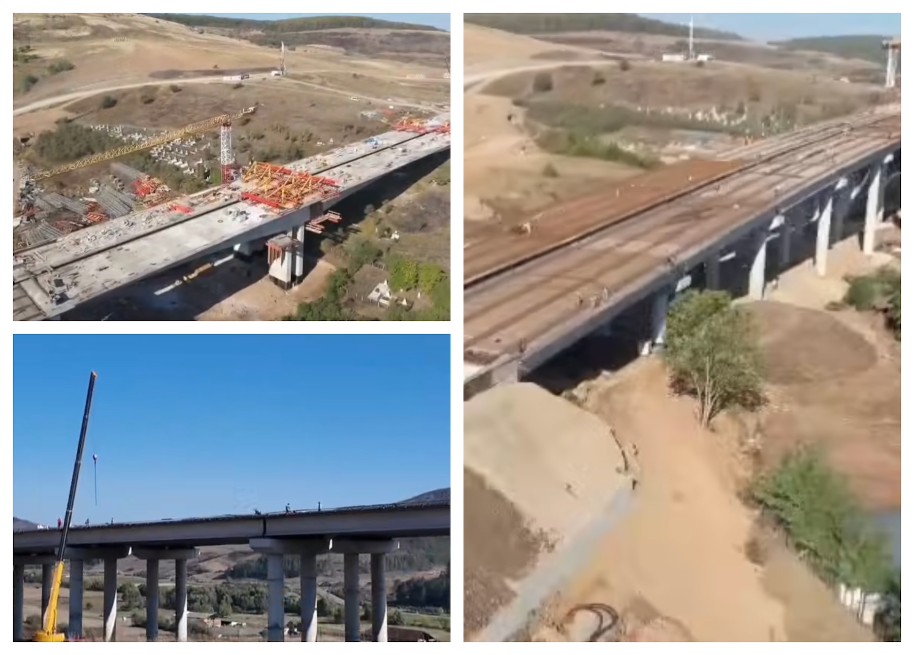 Lucrările au ajuns la aproape 90% la viaductele-cheie de la Nădășelu și Topa mică pe Autostrada Transilvania